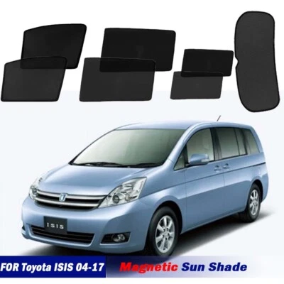 Magnetic Sun Shades For Toyota ISIS 04-17 Front Rear Port Back Windows Sun Blind - Image 1 of 4