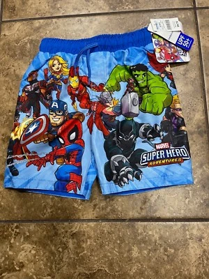 Marvel Super Hero Adventures Boy's Swim Trunks ~ 18 mos ~ 3T ~ 4T    New w. tags - Image 1 of 4