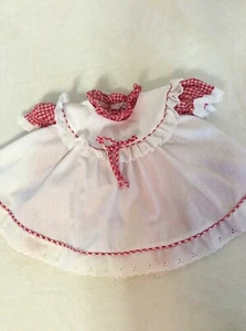 Vintage Bryan Baby Girl Red Gingham Dress White Apron Size XL length 23 inches - Picture 1 of 6