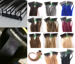 10inch To 26inch Remy New 6D Human Hair Extensions 20gram 40 Strands Long Hair - Picture 1 of 42