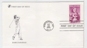 TurtlesTradingPost- Babe Zaharias, Golfer 1981 FDC #1932 Readers Digest - Picture 1 of 1