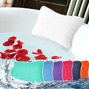 Bath Pillow for Tub, Non Slip, Breathable Soft, Comfortable Head Neck Support, M - Picture 1 of 12