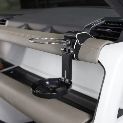 Portavasos plegable de aleación para tablero de instrumentos para Land Rover Defender 110 90 2020-2023 Foto 1 de 4