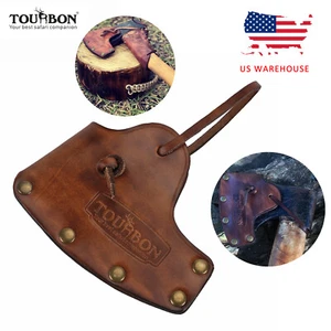 TOURBON Vintage Leather Axe Blade Holder Hatchet Holster Protector Cover Brown - Picture 1 of 8