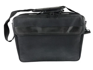Dell Unisex Black Padded Water Resistant Notebook Laptop Carrying Briefcase - Picture 1 of 10