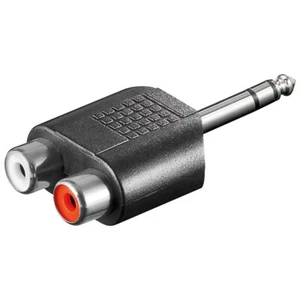 Adaptador de cable de audio con conector de 6,35 mm a 2 x hembra RCA rojo y blanco - Imagen 1 de 1