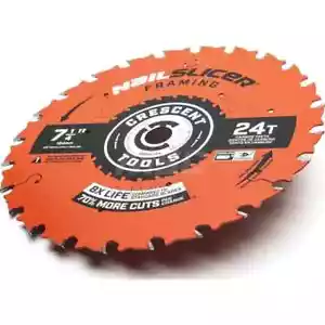 Crescent CSBFR-724-10 NailSlicer Framing Circular Saw Blade, 24-Tooth x 7-1/4 - Picture 1 of 3