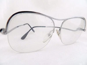 Marco de gafas vintage satélite de Gemini, ranura plateada años 70 - Imagen 1 de 4