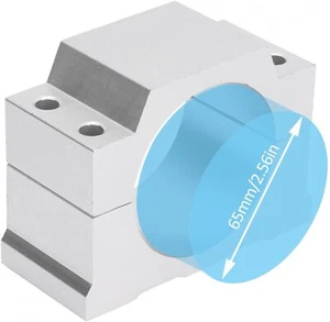 Aluminum CNC Spindle Motor Mount Bracket Clamp Silver Base Holder 52/65/80mm - Picture 1 of 11