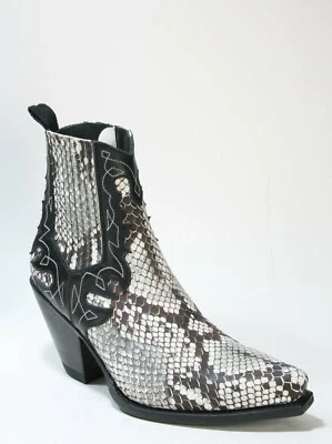 16490 Sendra Stivaletti Gorca Pitone Imit. Nero Fatto Mano Foto 1 de 4