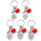 Heart Charm Mentor Men Teacher Keychain Key Ring Bag Pendant Teacher's Day Gift