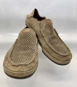 Scarpe OluKai taglia 9M Moloa Kohana mocassino mocassino mocassino traforato marrone scamosciato - Foto 1 di 21