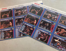 WWF/WWE Magazine 1997- Uncut Collector Cards - 2 Sheets- British Bulldog
