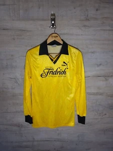 Camiseta deportiva de fútbol americano Puma de manga larga pequeña amarilla años 90 semiprofesional de colección para hombre SRA - Imagen 1 de 6