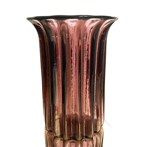 Blenko Glass Vase - Amethyst Ribbed Flare Vase - 618 - MCM - Picture 1 of 9