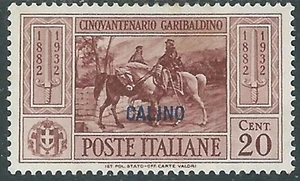 1932 ÄGÄIS CALINO GARIBALDI 20 CENT MH * - RB9-4 - Bild 1 von 1