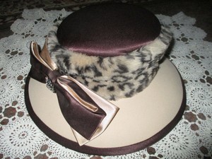 Polyester Church Vintage Hats for Women 
