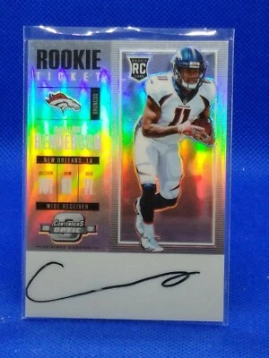 2017 Panini Contenders Optic Ticket RPS Carlos Henderson #132 Rookie Auto RC - Image 1 of 2