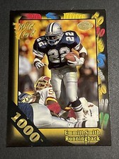 📈ULTRA RARE SSP📈 1991 Wild Card Football EMMITT SMITH 1000 STRIPE Gold Foil