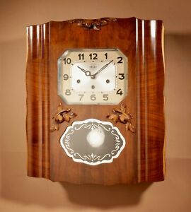 Westminster Girod Carillon Walnut, Rosewood Wall Clock French circa 1940-50