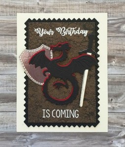 Handmade Happy Birthday Card: Game Of Thrones GOT Your Birthday is Coming Dragon