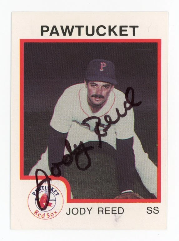 1987 PAWTUCKET RED SOX BOSTON MILB SIGNED BASEBALL CARD #56 JODY REED - Image 1 of 1