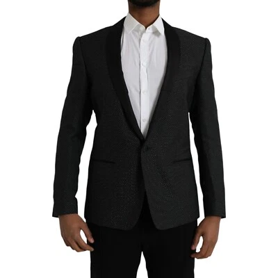 DOLCE & GABBANA Blazer Black Jacquard MARTINI Single Breasted Coat IT50/US40/L - Image 1 of 4