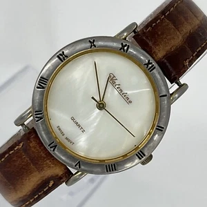 Valentino GTI Women's Watch Swiss Movement Gold Tone Brown Leather NEW BATTERY - Picture 1 of 12