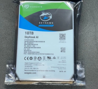 Seagate 10TB ST10000VE0008 SkyHawk AI SATAIII 3.5" 256MB Internal Hard Drive - Image 1 of 4