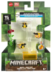 Minecraft 15 Años ABEJAS Botella Miel y Accesorio Flor HTN16 - Imagen 1 de 1