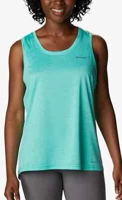 Regata feminina Columbia Activewear academia leve caminhada verde água brilhante - Imagem 1 de 4