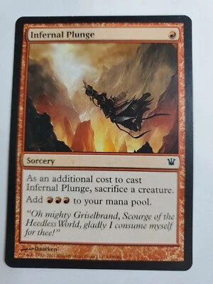MTG Magic The Gathering Card Infernal PlungeSorcery Red Innistrad 2011  - Image 1 of 2