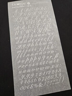 Geotype Snell Roundhand 36pt - Letras de transferencia blancas / Frotar en letras Foto 1 de 4