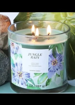Novo SONOMA 14 oz “Jungle Rain” 3 pavios frasco perfumado vela com óleos essenciais - Imagem 1 de 4