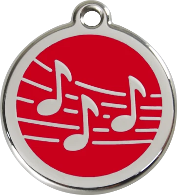 Steel Red Dingo Musical ID Dog Tag Black Purple Blue Green Yellow Red Pink - Image 1 of 4