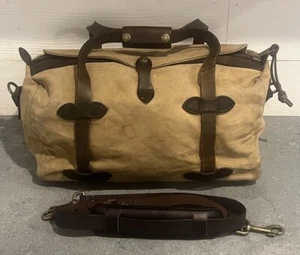 Vintage Filson Small Rugged Twill Duffle Bag | Tan | Talon Era | Made in USA - Picture 1 of 17