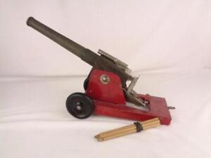 Vintage 1937 Baldwin 890 Wood & Steel Toy Coastal Artillery Cannon