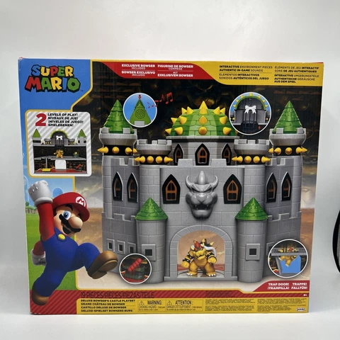 Nintendo Bowser's Castle Super Mario Deluxe Bowser's Castle Playset FREE SHIP Cover