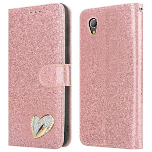 For Alcatel 1 Case Shiny Leather Glitter Flip Wallet Cover For Alcatel 1 Phone