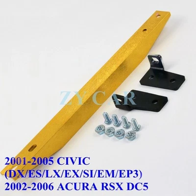 FOR CIVIC 01-05 DX ES LX EX EM EP3 02-06 RSX DC5 BK LOWER REAR SUBFRAME TIE BAR - Image 1 of 4