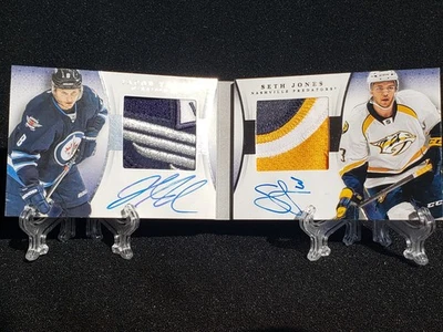 2013-14 National Treasures Dual Jacob Trouba/Seth Jones Rookie Auto Patch /50 - Image 1 of 2