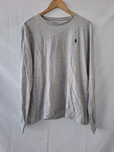 Unisex Polo Grey Sweatshirt Size M Cotton Tee Ralph Lauren - Picture 1 of 4