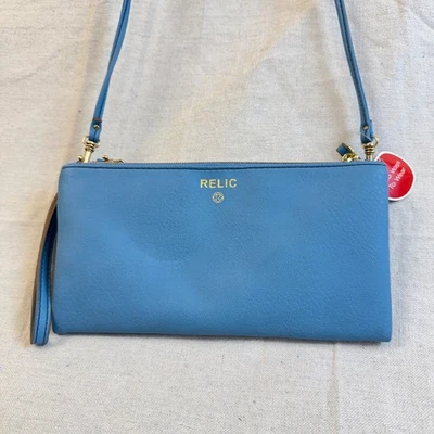 NEW Relic Crossbody Bag Clutch Teal Blue Purse Lots of Compartments and Pockets - Image 1 of 4