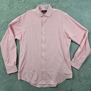 Polo Ralph Lauren Performance Men's Pink White Check Button Up Shirt Size M - Picture 1 of 9