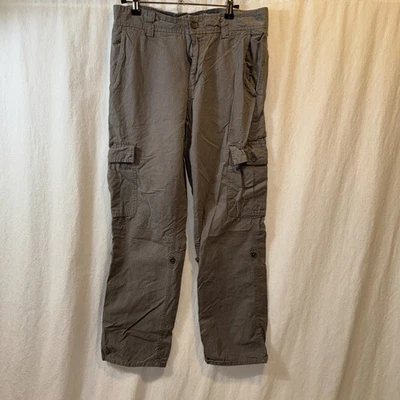 Gently Used Men’s Calvin Klein Plaid Gray Convertible Cargo Pants Size 30x30 - Image 1 of 4