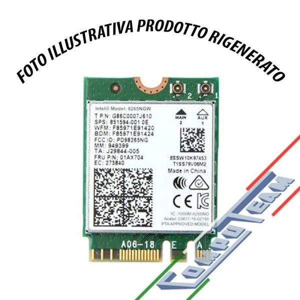 Scheda WiFi Intel 8265NGW M.2 NGFF con Bluetooth PC Desktop Notebook - Immagine 1 di 1