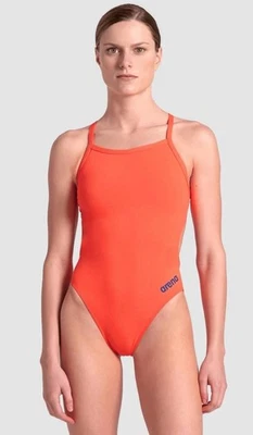 Traje de baño c4 ARENA para mujer Team Challenge Back de una pieza coral liso brillante talla 32 Foto 1 de 4