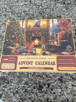 NEW- The Jigsaw Puzzle Advent Calendar Christmas Day 1008 Pieces Total - Image 1 of 4