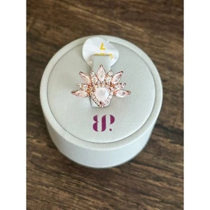 Bomb Party RBP6563 Now Let's Begin Lab Created White Ice Crystal Rose Gold Size7 - Bild 1 von 4