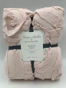 Pottery Barn Kids Monique Lhuillier Rosette Toddler Quilt Blush Pink #7965M - Picture 1 of 5